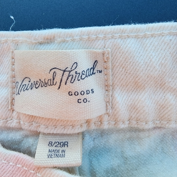 Universal Thread Jeans pants White Pink Blue Bleached - Picture 4 of 11